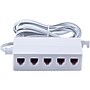 Power Gear 76131 5' 5-Jack Telephone Line Adapter, White~#|#~sp89552867_sc7