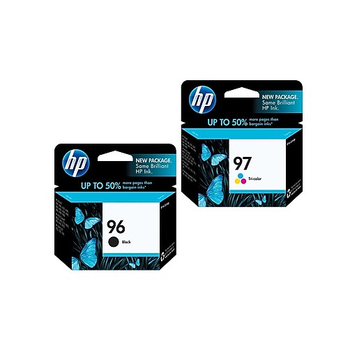 HP 96/97 Black/Tricolor Ink Cartridges, Standard Yield, 2/Pack