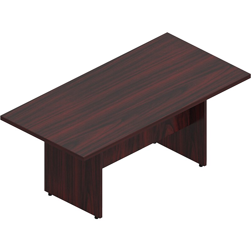Offices To Go Superior Laminate 71" Conference Table Desk, American Mahogany (SL7142RECS-AML) image 1