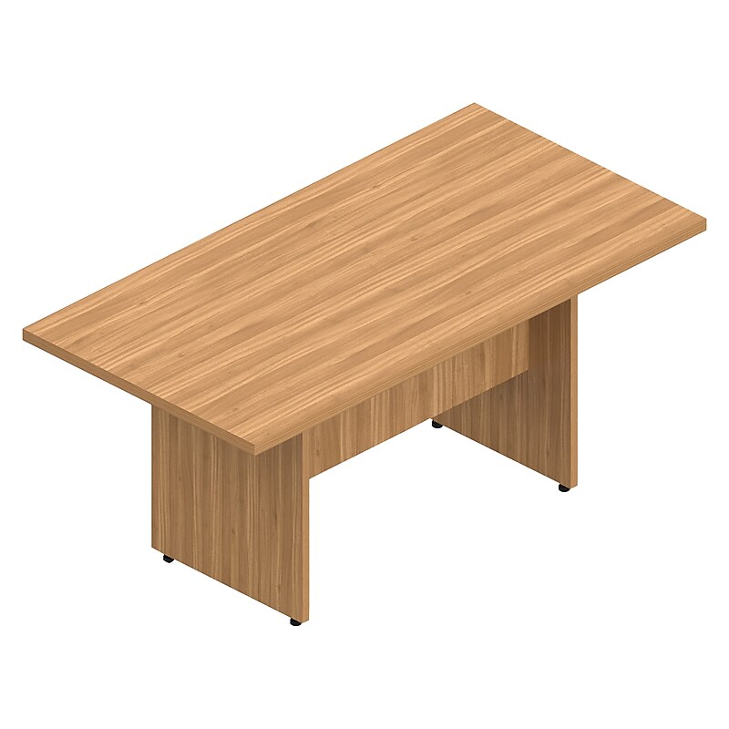 Offices To Go Superior Laminate 96" Conference Table Desk, Autumn Walnut (SL9644RECS-AWL) image 1