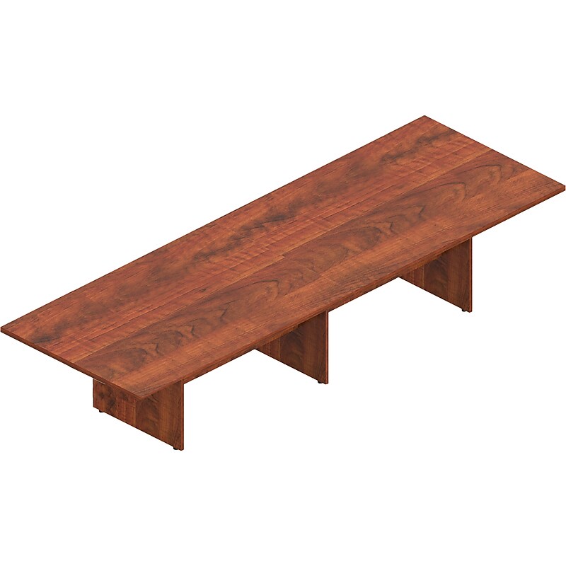 Offices To Go Superior 144" Conference Table, American Dark Cherry (SL14448RECS-ADC) image 1
