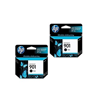 HP 901 Black Standard Yield Ink Cartridges, 2/Pack (CZ075FN-VB)