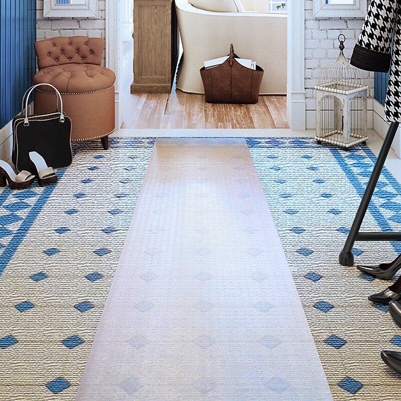 Floortex® Long & Strong® Runner 48" x 12ft Rectangular Runner for Carpets up to 3/8", Vinyl (FRR114812EV) image 1