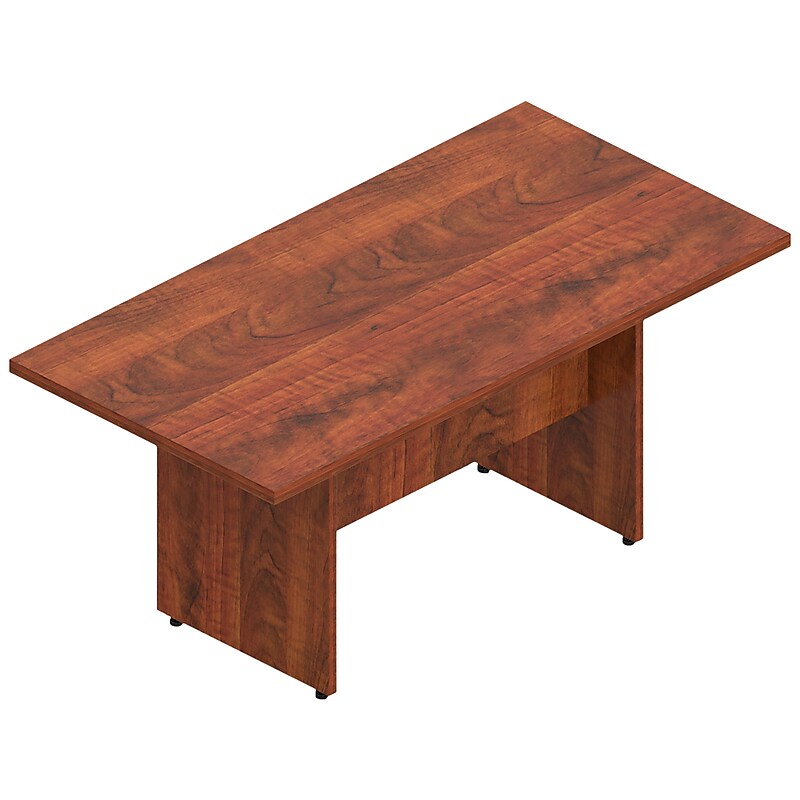 Offices To Go Superior Laminate 96" Conference Table, American Dark Cherry (TDSL9644RECSADC) image 1