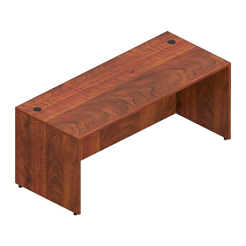 Offices To Go Superior Laminate 71" Desk Shell, American Dark Cherry (TDSL7130DS-ADC) image 1