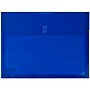 JAM Paper Plastic Envelopes with Hook & Loop Closure, 9.75 x 13 with 1 Inch Expansion, Blue, 12/Pack (218V1BU)~#|#~sp89839853_sc7