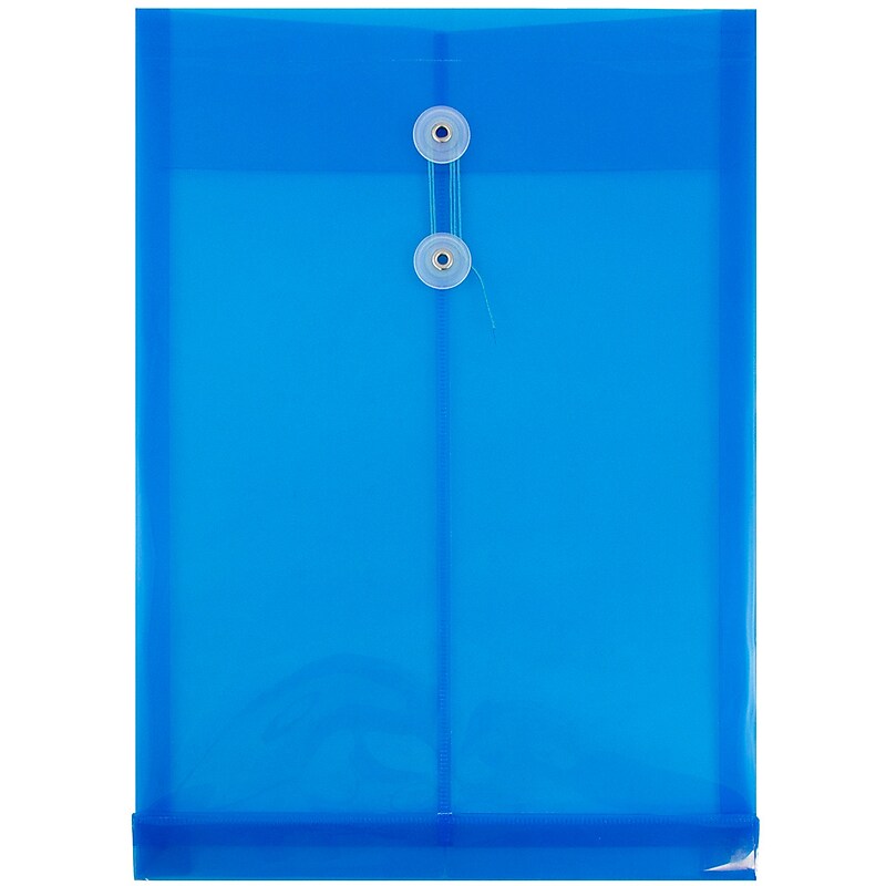 JAM Paper Plastic Document File, Legal, Blue, 12/Pack (119B1BU) image 1