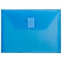 JAM Paper Plastic Envelopes with Hook & Loop Closure, Index Booklet, 5.5 x 7.5, Blue, 12/Pack (920V0BU)~#|#~sp89839857_sc7