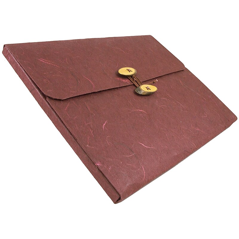 JAM Paper Portfolio Case with Drawstring Closure, Rainforest Burgundy (371679) image 1