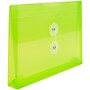 JAM Paper Plastic Envelopes with Button and String Tie Closure, Index Booklet, 5.5 x 7.5, Lime Green, 12/Pack (920B1LI)~#|#~sp89839993_sc7