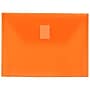 JAM Paper Plastic Envelopes with Hook & Loop Closure, Index Booklet, 5.5 x 7.5, Orange, 12/Pack (920V0OR)~#|#~sp89840010_sc7