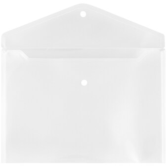 JAM Paper Poly Envelope with Snap Closure, Letter Size, Clear, 12/Pack (218S0CLG)