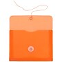 JAM Paper Plastic Envelopes with Button and String Tie Closure, Index Booklet, 5.5 x 7.5, Orange, 12/Pack (920B1OR)~#|#~sp89840029_sc7