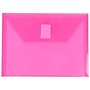JAM Paper Plastic Envelopes with Hook & Loop Closure, Index Booklet, 5.5 x 7.5, Fuchsia Pink, 12/Pack (920V0FU)~#|#~sp89840069_sc7