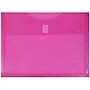 JAM Paper Standard Plastic Document File, 1 Pocket, Letter, Fuchsia Pink, 12/Pack (218V1FU)~#|#~sp89840081_sc7