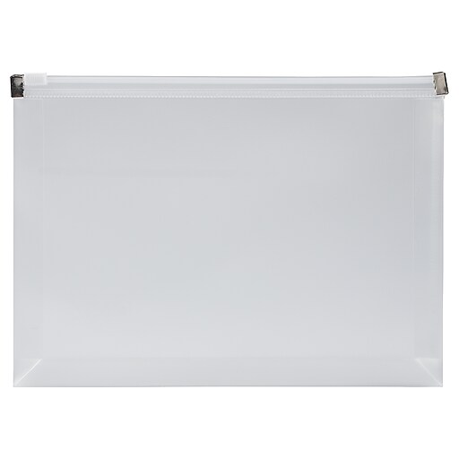JAM Paper Plastic Envelopes with Zip Closure, Small, 4.5 x 6.5, Clear,  12/Pack (473Z1CL)