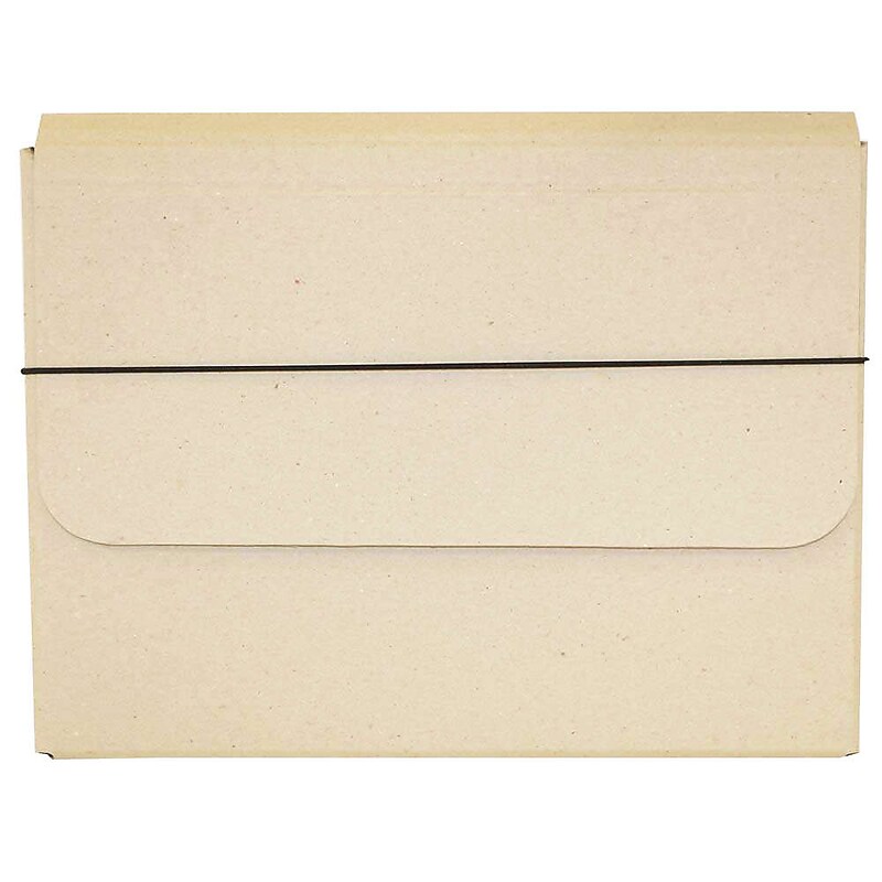 JAM Paper Portfolio Case with Elastic Closure, Natural Kraft (154528517) image 1