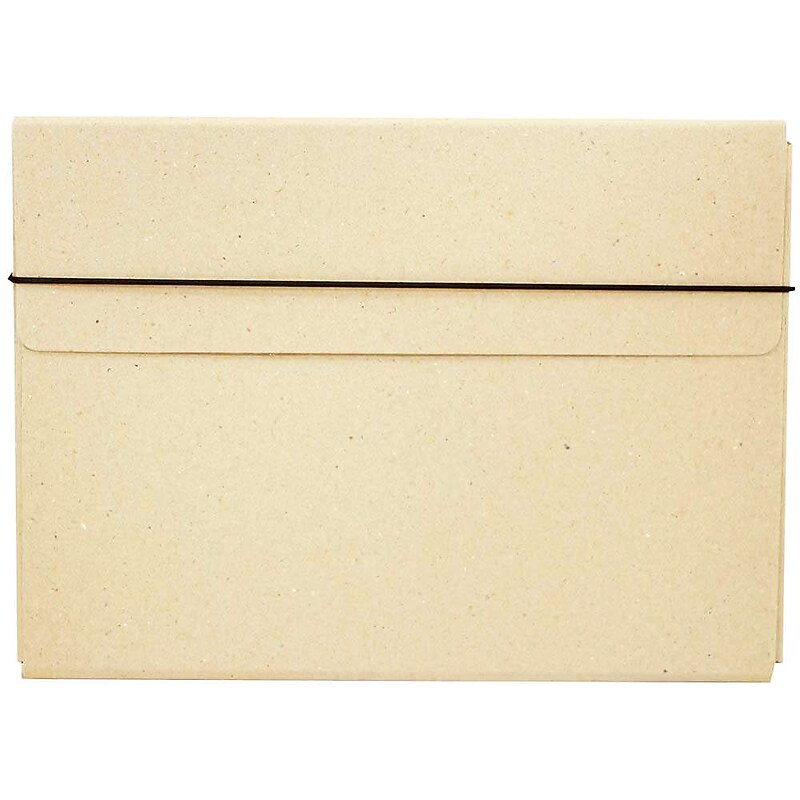 JAM Paper Portfolio Case with Elastic Closure, Natural Kraft (154528546) image 1