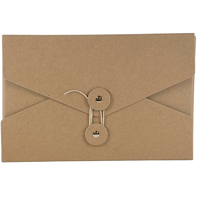 JAM Paper Portfolio Case with Drawstring Closure, Brown (3036KRAFT) image 1
