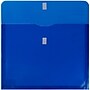 JAM Paper Plastic Envelopes with Hook & Loop Closure, 9.75 x 13 with 1 Inch Expansion, Blue, 12/Pack (218V1BU)~#|#~sp89840129_sc7