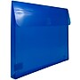 JAM Paper Plastic Envelopes with Hook & Loop Closure, 9.75 x 13 with 1 Inch Expansion, Blue, 12/Pack (218V1BU)~#|#~sp89840130_sc7