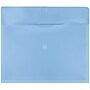 JAM Paper Plastic Envelopes with Button and String Tie Closure, Large Booklet, 12 x 18, Blue, 12/Pack (457B1BU)~#|#~sp89840132_sc7