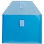 JAM Paper Plastic Envelopes with Hook & Loop Closure, Index Booklet, 5.5 x 7.5, Blue, 12/Pack (920V0BU)~#|#~sp89840140_sc7