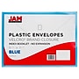 JAM Paper Plastic Envelopes with Hook & Loop Closure, Index Booklet, 5.5 x 7.5, Blue, 12/Pack (920V0BU)~#|#~sp89840141_sc7