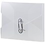JAM Paper Plastic Portfolio Case with Drawstring Closure, Clear Frost (354609)~#|#~sp89840153_sc7