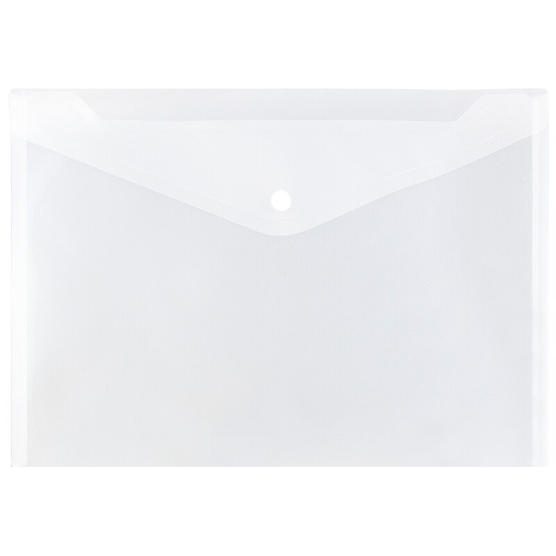 JAM Paper Poly Envelope with Snap Closure, Letter Size, Clear, 12/Pack (218S0CLG) image 1