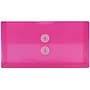 JAM Paper Plastic Envelopes with Button and String Closure, #10 Business Booklet, 5.25 x 10, Fuchsia Pink, 12/Pack (921B1FU)~#|#~sp89840172_sc7