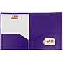 JAM Paper Heavy Duty Two-Pocket Plastic Folders, Purple, 6/Pack (383NPURPLED)~#|#~sp89840243_sc7