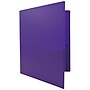 JAM Paper Heavy Duty Two-Pocket Plastic Folders, Purple, 6/Pack (383NPURPLED)~#|#~sp89840244_sc7