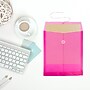 JAM Paper Plastic Document File, Letter, Fuchsia Pink, 12/Pack (1221557)~#|#~sp89840271_sc7