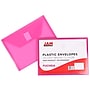 JAM Paper Plastic Envelopes with Hook & Loop Closure, Index Booklet, 5.5 x 7.5, Fuchsia Pink, 12/Pack (920V0FU)~#|#~sp89840273_sc7