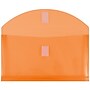 JAM Paper Standard Plastic Filing Envelope with Hook & Loop Closure, 5.25" x 10", Orange, 108/Box (921V1ORB)~#|#~sp89840302_sc7