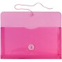 JAM Paper Plastic Envelopes with Button and String Closure, #10 Business Booklet, 5.25 x 10, Fuchsia Pink, 12/Pack (921B1FU)~#|#~sp89840312_sc7