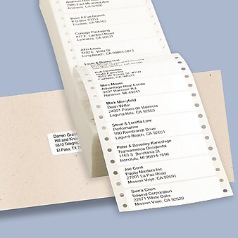 Avery Dot Matrix Printer Address Labels, 15/16" x 3 1/2", White, 5000 Labels Per Box (4013)