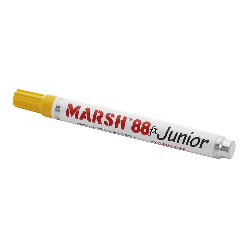 Marsh Junior Tank Paint Marker, Twin Tip, Yellow Ink (MARSHM88FXJYP) image 1