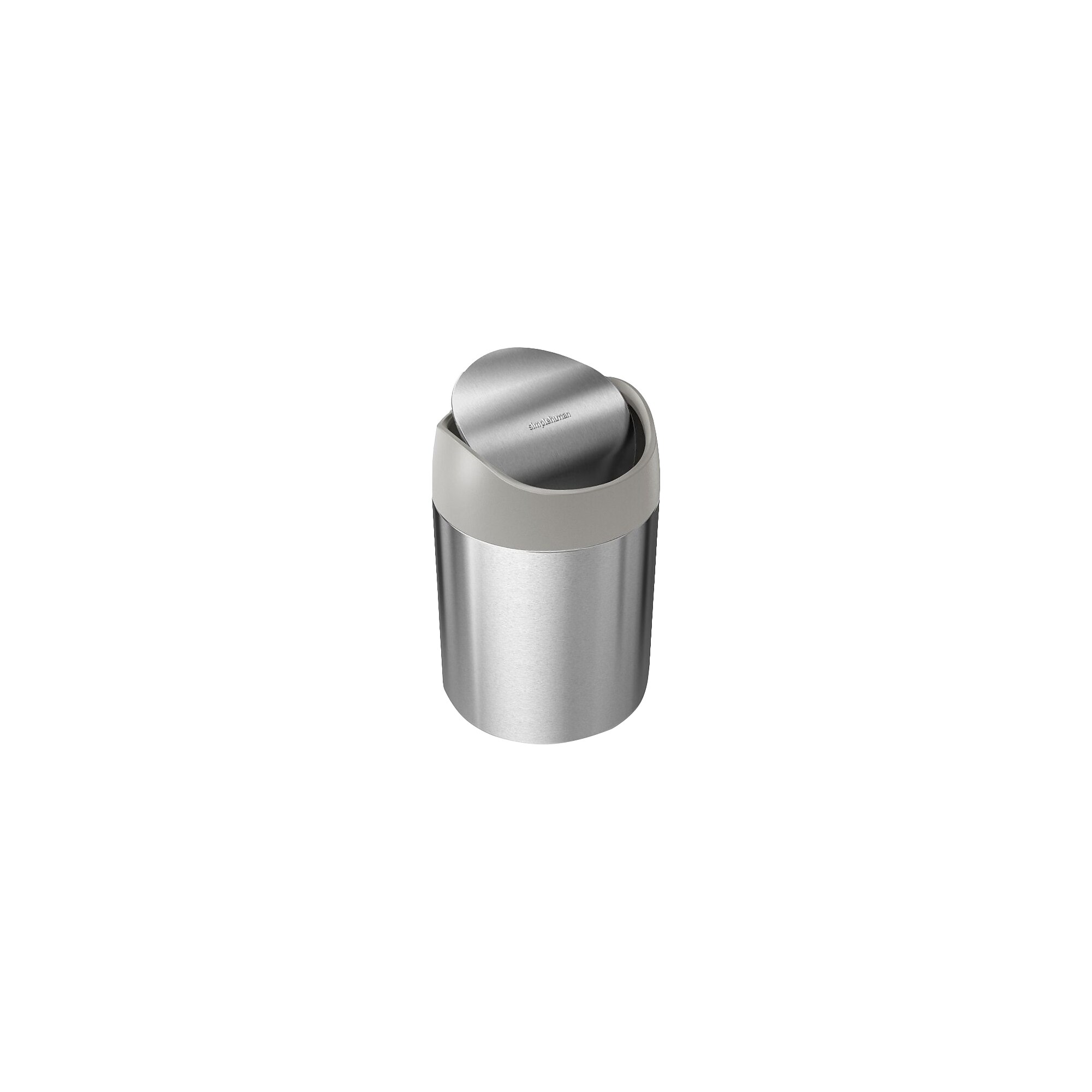 simplehuman Mini Swing Lid Trash Can, Brushed Stainless Steel, 0.4 Gal., 6/Carton (CW2084) Sansujyuku sansujyuku.com