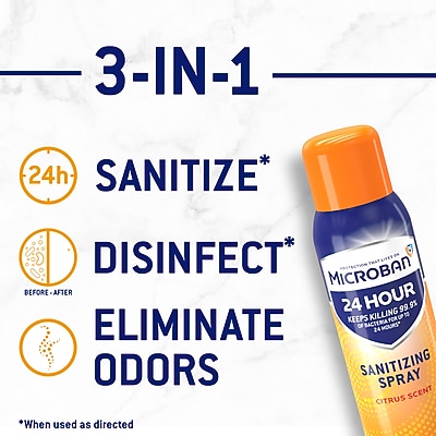 MICROBAN Disinfectant Spray, 24 Hour Sanitizing and Antibacterial Sanitizing Spray - Thumbnail 5