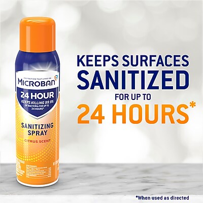 MICROBAN Disinfectant Spray, 24 Hour Sanitizing and Antibacterial Sanitizing Spray - Thumbnail 4