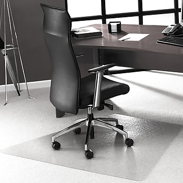 Floortex Cleartex Ultimat Carpet Chair Mat, 48" x 60", Medium-Pile, Clear (1115023TR)