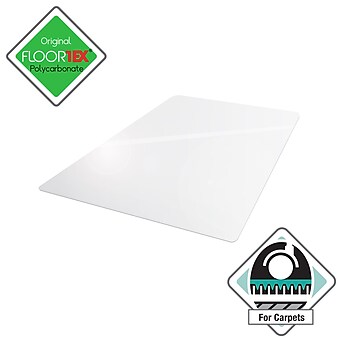 Floortex® Ultimat® 48" x 60" Rectangular Chair Mat for Carpets up to 1/2", Polycarbonate (1115223ER)