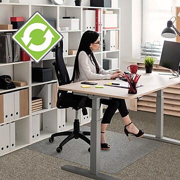 Crystal Clear Office Chair Mat for Hardwood Floor Odor Free Computer Plastic Protector Desk Chair Mat Not for Carpet Upgraded Version 35 x 47 Inches Chair Mat for Hard Floor 1/8 Thick 