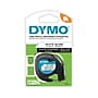 DYMO LetraTag 91331 Plastic Label Maker Tape, 1/2" x 13', Black on White (91331)~#|#~sp89939931_sc7