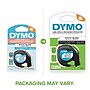 DYMO LetraTag 91331 Plastic Label Maker Tape, 1/2" x 13', Black on White (91331)~#|#~sp89939932_sc7