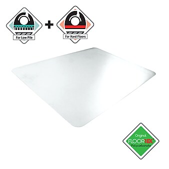 Floortex® Unomat Anti-Slip 48 x 60" Rectangular Chair Mat for Hard Floors and Carpet Tiles, Polycarbonate (1215020ERA)