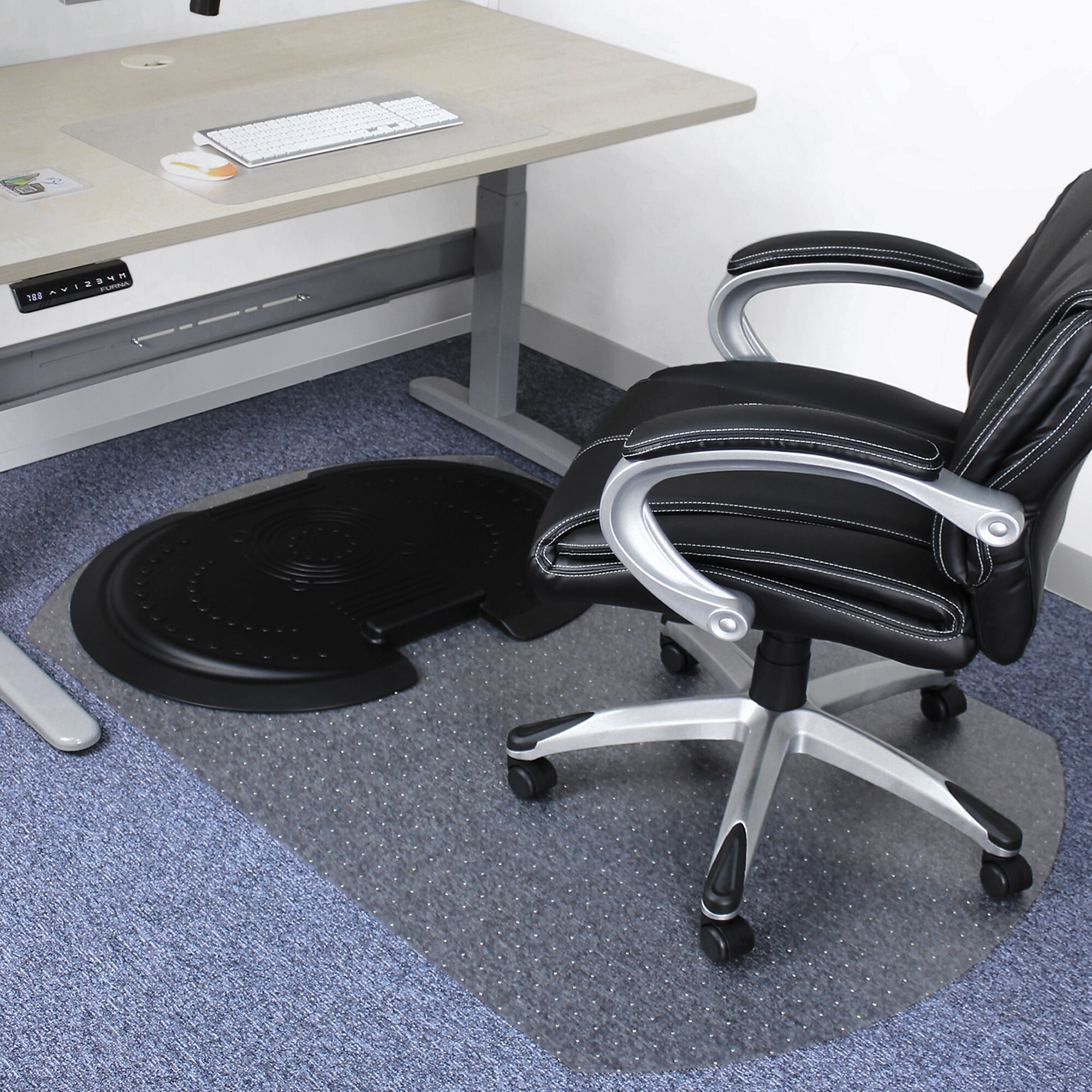 Floortex AFS-TEX Sit to Stand Rectangular Chair Mat for Carpets with Anti-Fatigue Mat, 38″ x 62″, Polycarbonate (FCA11S) Sansujyuku sansujyuku.com