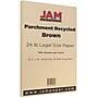 JAM Paper Recycled Parchment Colored Paper, 24 lbs., 8.5" x 14", Brown, 500 Sheets/Ream (17132136B)~#|#~sp90125867_sc7